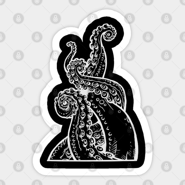 Best Art of Octopus gray tentacles Deep Creature for ocean and octopus lovers Sticker by BijStore